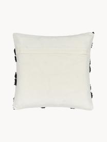 Poszewka na poduszkę w stylu boho Akesha, 100% bawełna, Odcienie kremowego, czarny, S 45 x D 45 cm