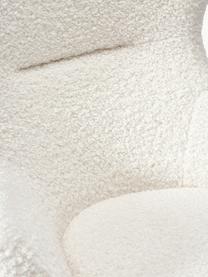 Mecedora de borreguillo Wing, Tapizado: poliéster (borreguillo) A, Estructura: metal brillante, Borreguillo blanco crema, An 77 x F 109 cm