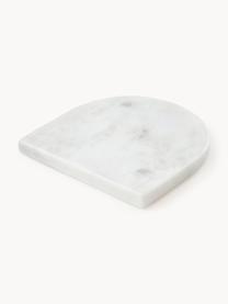 Marmeren onderzetter Jessi, set van 4, Marmer, Wit, donkergroen, gemarmerd, B 10 x D 10 cm