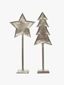 Deko-Objekte Spirit mit Antik-Finish, 2er-Set, Aluminium, beschichtet, Goldfarben, B 24 x H 55 cm