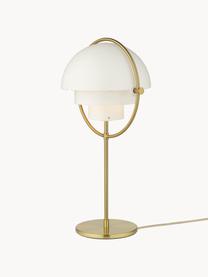 Lámpara de mesa grande regulable Multi-Lite, Aluminio recubierto, Blanco mate, dorado mate, Ø 24 x Al 50 cm