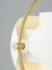 Große verstellbare Tischlampe Multi-Lite, Aluminium, beschichtet, Weiß matt, Goldfarben matt, Ø 24 x H 50 cm