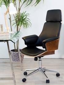 Kancelářská otočná, výškově nastavitelná židle z imitace kůže Marbella, Černá