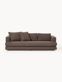 Bouclé-Sofa Tribeca (3-Sitzer), Bezug: Bouclé (93 % Polyester, 6, Gestell: Buchenholz, Kiefernholz, , Bouclé Dunkelbraun, B 228 x T 104 cm