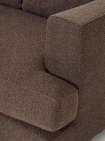 Bouclé-Sofa Tribeca (3-Sitzer), Bezug: Bouclé (93 % Polyester, 6, Gestell: Buchenholz, Kiefernholz, , Bouclé Dunkelbraun, B 228 x T 104 cm