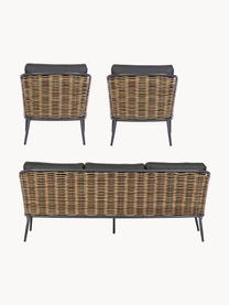 Garten-Lounge-Set Maribela, 3-tlg., Bezug: 100 % Polypropylen, Gestell: Aluminium, pulverbeschich, Webstoff Anthrazit, Greige, Set mit verschiedenen Grössen