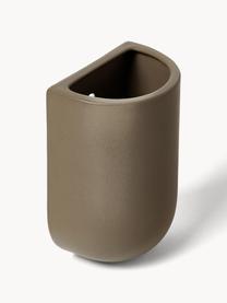 Wandplantenpot Cut, B 10 cm, Keramiek, Mat taupe, B 10 x H 15 cm