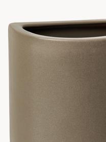 Wandplantenpot Cut, B 10 cm, Keramiek, Mat taupe, B 10 x H 15 cm