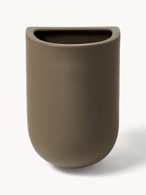 Wandplantenpot Cut, B 10 cm, Keramiek, Mat taupe, B 10 x H 15 cm