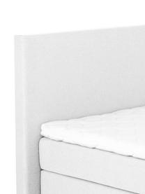 Łóżko kontynentalne premium Eliza, Nogi: lite drewno bukowe, lakie, Jasny szary, 200 x 200 cm