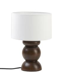 Lampe à poser bois de frêne foncé Sascha, Bois foncé, Ø 24 x haut. 34 cm