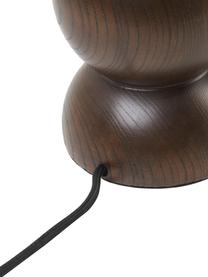 Lampe à poser bois de frêne foncé Sascha, Bois foncé, Ø 24 x haut. 34 cm