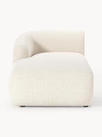 Módulo diván en tejido bouclé Sofia, Tapizado: tejido bouclé (100% polié, Estructura: madera de pícea, aglomera, Patas: plástico Este producto es, Bouclé blanco Off White, An 185 x F 92 cm, chaise longue derecha