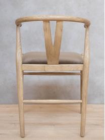 Krzesło z drewna sungkai Malmo, Tapicerka: aksamit, Stelaż: drewno sungkai, lite, Brązowy, S 60 x G 51 cm