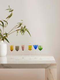 Súprava ručne fúkaných pohárov na shoty Lyngby, 6 ks, Sklo, Viacfarebná, Priehľadná, Ø 5 x V 16 cm, 25 - 50 ml