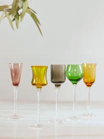 Komplet kieliszków do wódki ze szkła dmuchanego Lyngby, 6 elem., Szkło, Wielobarwny, transparentny, Ø 5 x W 16 cm, 25 - 50 ml