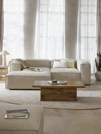 Modulares Ecksofa Lennon aus Leinen-Mix, Bezug: 50 % Viskose, 25 % Leinen, Gestell: Fichtenholz, Sperrholz, m, Leinen-Mix Beige, B 238 x T 180 cm, Eckteil links