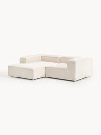 Modulares Ecksofa Lennon aus Leinen-Mix, Bezug: 50 % Viskose, 25 % Leinen, Gestell: Fichtenholz, Sperrholz, m, Leinen-Mix Beige, B 238 x T 180 cm, Eckteil links