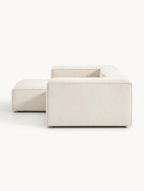 Narożna sofa modułowa z mieszanki lnu Lennon, Tapicerka: 50% wiskoza, 25% len, 15%, Nogi: tworzywo sztuczne Ten pro, Beżowa mieszanka lnu, S 238 x G 180 cm, lewostronna