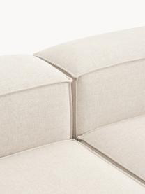 Modulares Ecksofa Lennon aus Leinen-Mix, Bezug: 50 % Viskose, 25 % Leinen, Gestell: Fichtenholz, Sperrholz, m, Leinen-Mix Beige, B 238 x T 180 cm, Eckteil links