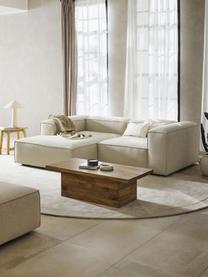 Modulares Ecksofa Lennon aus Leinen-Mix, Bezug: 50 % Viskose, 25 % Leinen, Gestell: Fichtenholz, Sperrholz, m, Füße: Kunststoff Dieses Produkt, Leinen-Mix Beige, B 238 x T 180 cm, Eckteil links