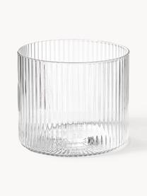 Carafe et verre striés soufflés bouche Ripple, 2 pièces, Verre, soufflé bouche, Transparent, haute brillance, Lot de tailles différentes