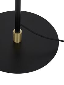 Grote leeslamp Neron, Decoratie: vermessingd metaal, Zwart, H 171 cm