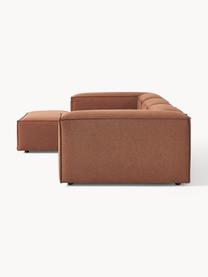 Modulares Ecksofa Lennon, Bezug: 100 % Polyester Der strap, Gestell: Massives Kiefernholz, Spe, Webstoff Nougat, B 327 x T 180 cm, Eckteil links