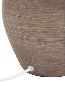 Keramik-Tischlampe Ramzi in Braun, Lampenschirm: Baumwolle, Lampenfuß: Keramik, Braun, Beige, Ø 34 x H 42 cm