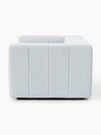 Modulares Bouclé-Sofa Lena (3-Sitzer), Bezug: Bouclé (93 % Polyester, 6, Gestell: Buchenholz, Spanplatte, H, Bouclé Hellblau, B 211 x T 106 cm