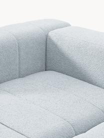 Modulares Bouclé-Sofa Lena (3-Sitzer), Bezug: Bouclé (93 % Polyester, 6, Gestell: Buchenholz, Spanplatte, H, Füße: Kunststoff, Bouclé Hellblau, B 211 x T 106 cm