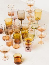 Set 6 coppe gelato in vetro soffiato in diverse forme e colori Desigual, Vetro soffiato, Tonalità gialle, tonalità rosa, Ø 12 x Alt. 8 cm, 400 ml