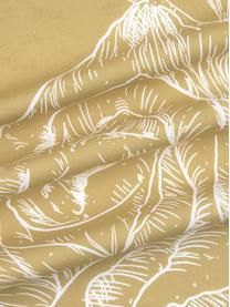 Pościel z perkalu Keno, Musztardowy, biały, 135 x 200 cm + 1 poduszka 80 x 80 cm