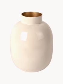 Vase Mila, haut. 29 cm, Métal, enduit, Blanc cassé, Ø 8 x haut. 29 cm