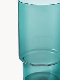 Ručně foukané sklenice Gustave, 4 ks, Borosilikátové sklo, Transparentní, světle šedá, petrolejová, oranžová, Ø 8 cm, V 14 cm, 450 ml