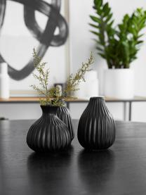 Petits vases en porcelaine Esko, 3 élém., Porcelaine, Noir, Lot de différentes tailles