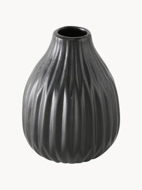 Kleine Vasen Esko aus Porzellan, 3er-Set, Porzellan, Schwarz, Set mit verschiedenen Größen