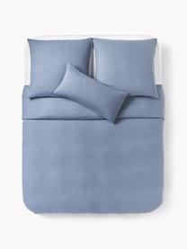 Funda nórdica de lino lavado Airy, 100% lino
Densidad de hilo 110 TC, calidad estándar

Las prendas de lino tienen una buena capacidad de transpirabilidad, además su alta resistencia a la abrasión hace que el lino sea muy duradero. El lino es un material refrescante, absorbe la humedad intercambiandola con el ambiente, se seca muy rápido y tiene un agradable efecto refrescante para las noches de verano. 

El material utilizado para este producto ha sido probado contra sustancias nocivas y está certificado según el STANDARD 100 por OEKO-TEX®, 15.HIN.65948, HOHENSTEIN HTTI., Azul, Cama 90 cm (155 x 220 cm)