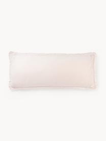 Funda de almohada de algodón lavada con volantes Adoria, Rosa palo, An 45 x L 110 cm