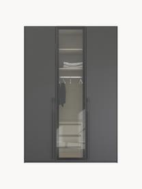 Drehtürenschrank Skat Shine mit beleuchteten Glastüren, Griffe: Metall, beschichtet, Anthrazit, B 151 x H 223 cm