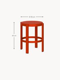 Tabouret en métal Doon, Acier, revêtement par poudre, Rouge, Ø 35 x haut. 45 cm