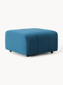 Pouf en velours Lena, Velours bleu pétrole, larg. 78 x prof. 75 cm