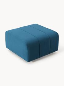 Pouf en velours Lena, Velours bleu pétrole, larg. 78 x prof. 75 cm