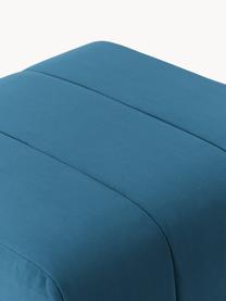 Pouf en velours Lena, Velours bleu pétrole, larg. 78 x prof. 75 cm