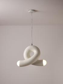 Hanglamp Memphis, Polyresin, Crèmewit, B 40 x H 25 cm