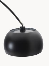 Grote booglamp Bowie, Lamp: gepoedercoat metaal, Zwart, H 202 cm x D 42 cm