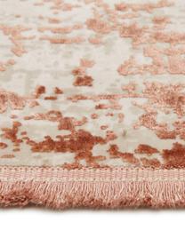 Tappeto vintage con frange effetto lucido Cordoba, Retro: cotone, Terracotta, beige, Larg. 80 x Lung. 150 cm (taglia XS)