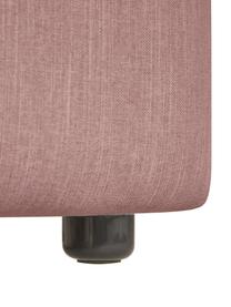 Sofa narożna ze sztruksu Melva (3-osobowa), Tapicerka: sztruks (92% poliester, 8, Stelaż: lite drewno sosnowe, cert, Nogi: tworzywo sztuczne, Brudnoróżowy sztruks, S 239 x G 143 cm, lewostronna