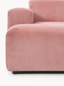 Cord-Ecksofa Melva (3-Sitzer), Bezug: Cord (92% Polyester, 8% P, Gestell: Massives Kiefernholz, Spa, Cord Altrosa, B 238 x T 143 cm, Eckteil links