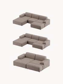 Cord-Ecksofa Melva (3-Sitzer), Bezug: Cord (92% Polyester, 8% P, Gestell: Massives Kiefernholz, Spa, Füße: Kunststoff Dieses Produkt, Cord Altrosa, B 238 x T 143 cm, Eckteil links